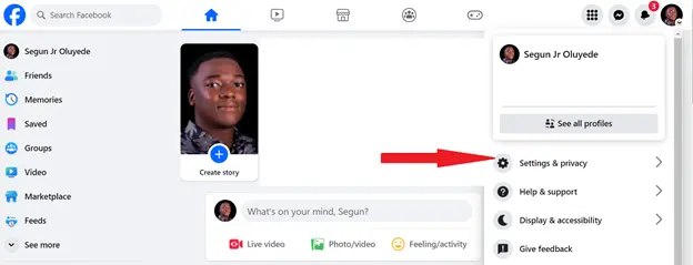configuración y privacidad de Facebook