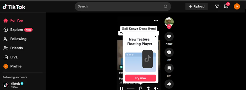iniciar sesión en TikTok