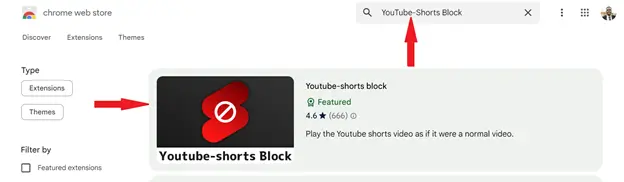 desactivar YouTube Shorts con extension de navegador